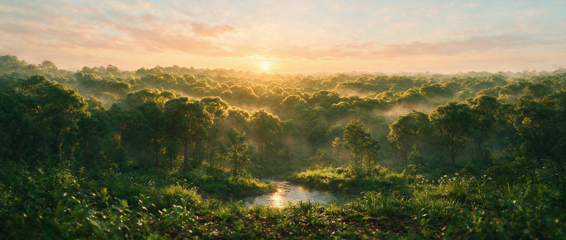 Sunrise over treeline